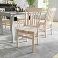thumbnail image 3 of BizChair School House Back Antique White Wood Restaurant Chair, 3 of 10