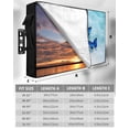 thumbnail image 7 of Outdoor TV Cover 52 to 55 Inch Weatherproof, Coastal Waterproof TV Screen Protector for Outside Decor with Zipper and Pocket 52"L x 30"H , Ocean Butterfly Beach Aqua Dark Blue, 7 of 7