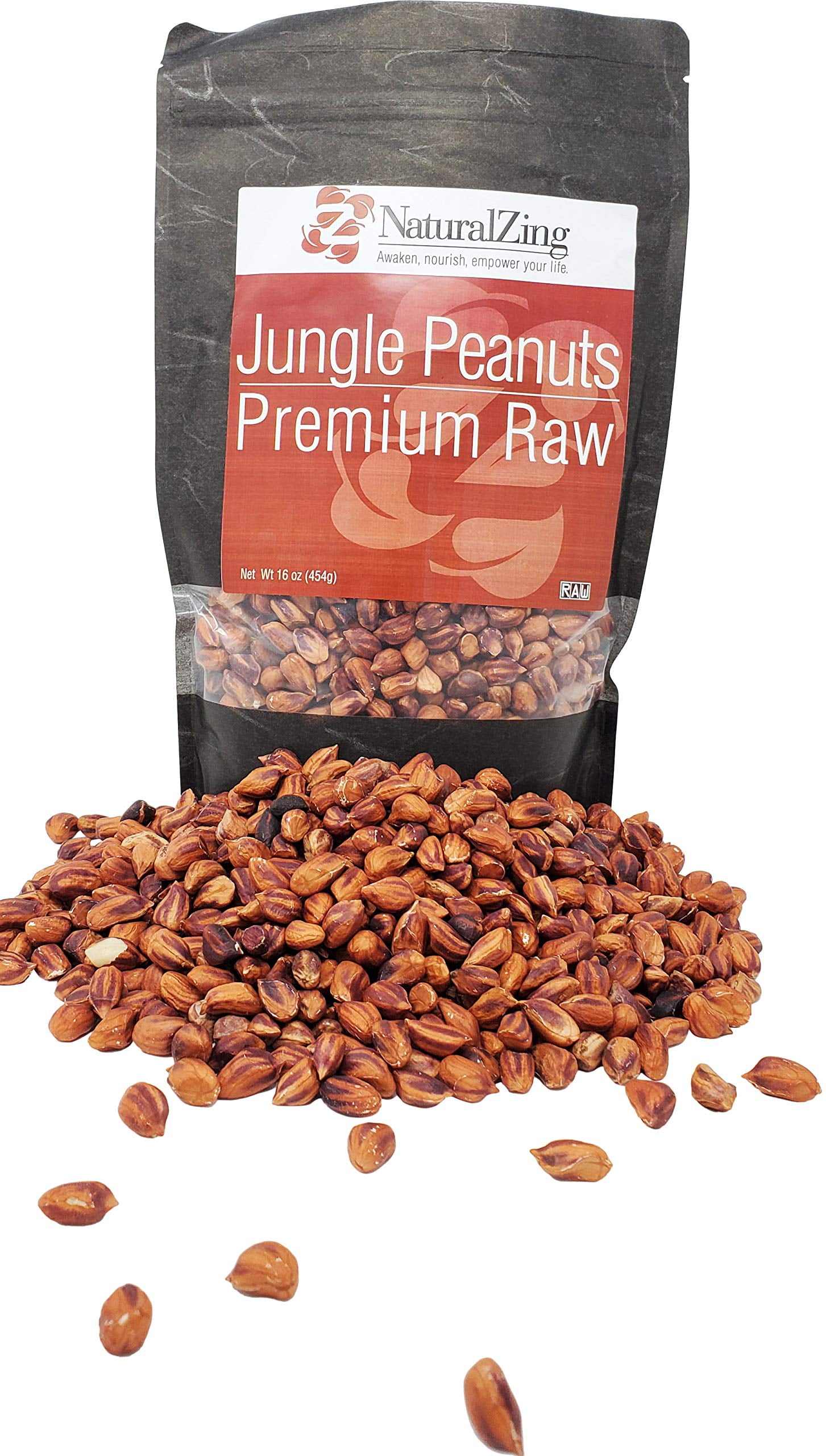 Wild Jungle Peanuts (Raw, Organic) 16 oz Unique Heirloom Variety