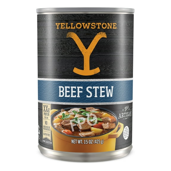 (6 pack) Yellowstone Beef Stew with Potatos & Carrots, 15 oz. Can, Shelf-Stable