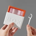 thumbnail image 2 of Eoperou Dental Floss Storage Box with Mirror Large Capacity Pop-Up Cover Design Compact Size Portable Dental Floss Pick Dispenser Case with Floss Picks, 2 of 7