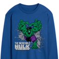 thumbnail image 3 of Marvel Hulk - Smash Through Wall - Men's Long Sleeve Graphic T-Shirt, 3 of 5