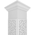 thumbnail image 4 of Ekena Millwork 10"W x 9'H Craftsman Classic Square Non-Tapered Mid-Century Fretwork Column w/ Crown Capital & Crown Base, 4 of 8