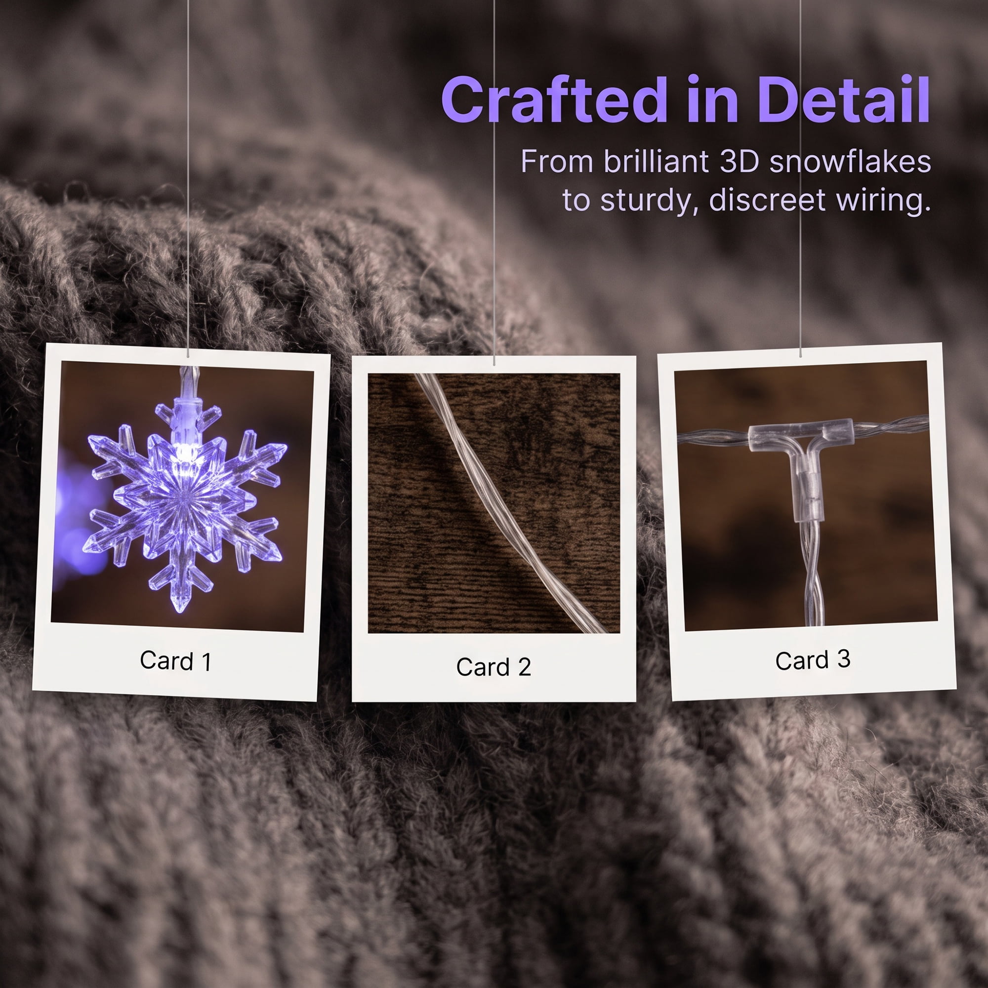 Unique Bargains 3D Snowflake Decor Lights for Indoor Romantic Winter Decorations 3.5 ft Blue EU Plug In Powers Steady On and Twinkle Lights