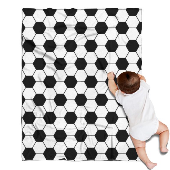 Soccer Ball Pattern Blanket,Comfortable Soft Lamb Wool Throw Blanket,All Season,Warm Lightweight Blankets for Sofa Bed Couch Living Room Chair,30"x40"