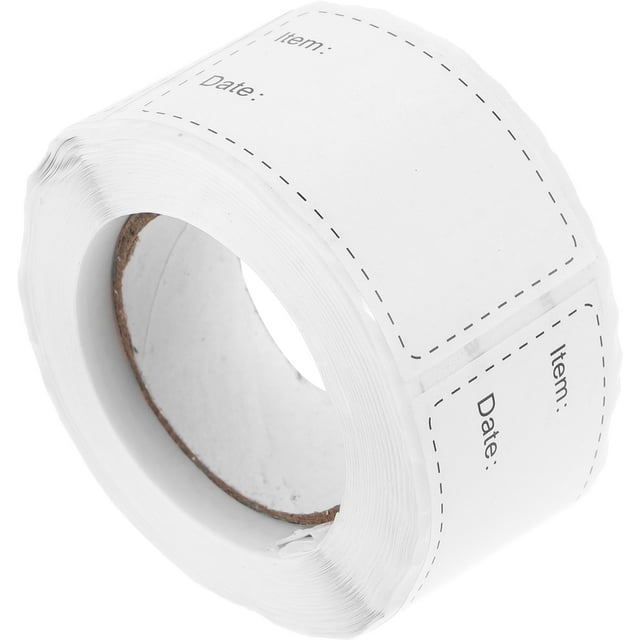 MasteelfCA 1 Roll Freezer Labels Food Storage Stickers Refrigerator Freezer Paper Labels Food Labels(250 Labels Per Roll)