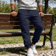 thumbnail image 3 of Yungyresw Fall Joggers Pants For Men Drawstring Waist Warming Tapered Athletic Trousers Soft Comfortable Casual Cargo Pants Navy XL, 3 of 7