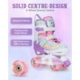 thumbnail image 3 of Gonex Roller Skates for Girls Boys 4 Size Adjustable Quad Skates with Light up Wheels, 3 of 8