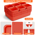 thumbnail image 3 of 45 PCS Plastic Drawer Organizers Set, 3-Sizes Vanity and Makeup Organizer, Desk and bathroom Drawer Organizer Trays, Organizers and Storage for Makeup, Jewelry, Gadgets, Utensils, Red, 3 of 7