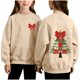 thumbnail image 2 of Cowsor Girls Sweatshirts Kids Cute Graphic Crewneck Pullover Tops Xmas Long Sleeve Holiday Shirts, 2 of 7