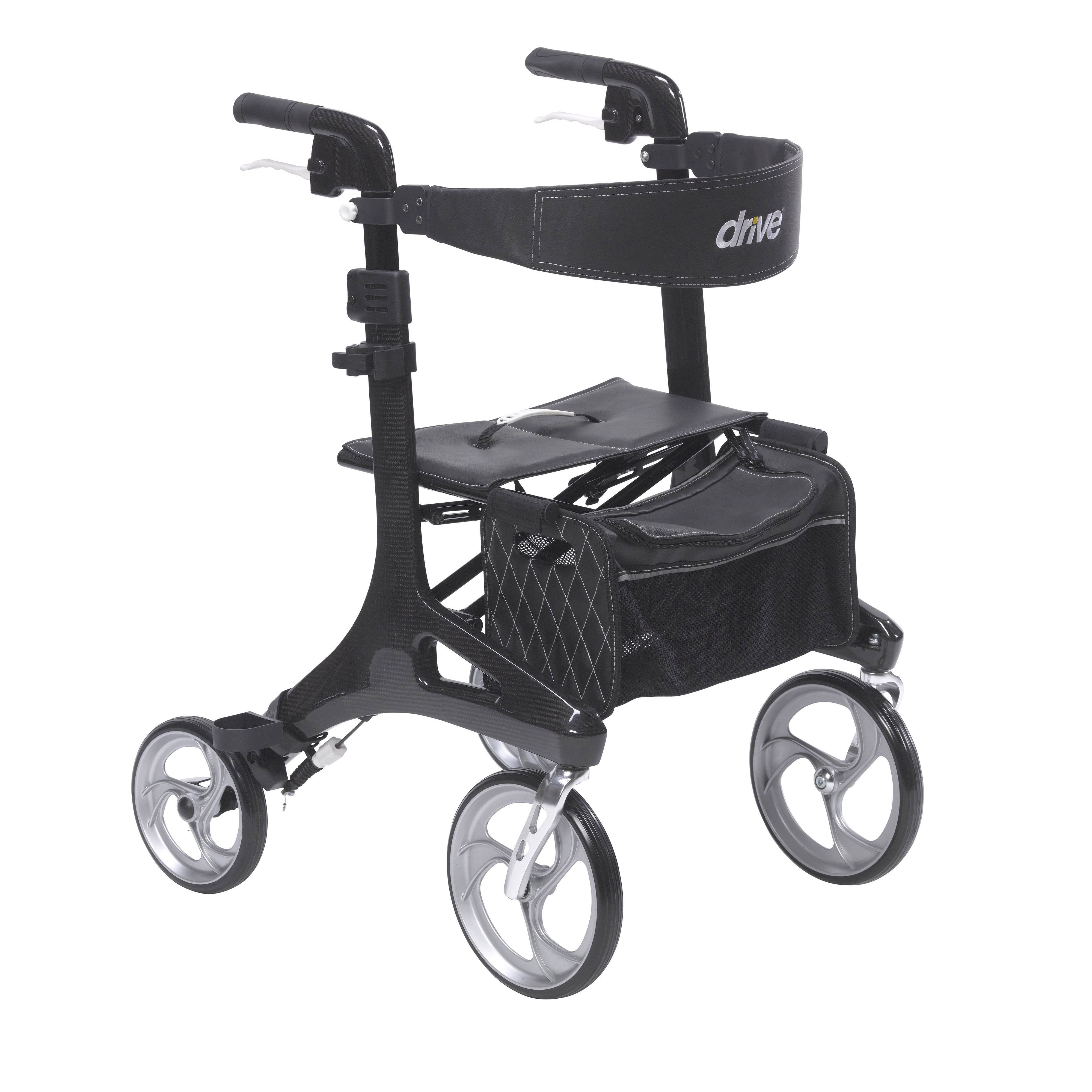Drive Medical Nitro Elite CF Carbon Fiber Rollator Rolling Walker