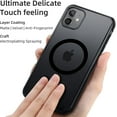 thumbnail image 3 of for iPhone 11 Magnetic Case, Built in Magnets Compatible with MagSafe, Translucent Matte Hard PC Back Cover + Soft TPU Frame Slim Bumper Case for iPhone 11 （6.1"）,Black, 3 of 12