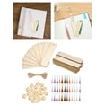 thumbnail image 1 of Marcapáginas de madera sin terminar de 133 piezas con agujeros y borlas, etiquetas colgantes, adornos para teñir DIY, decoración de bodas, fiestas de Baoblaze Marcadores en blanco, 1 of 8