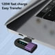 thumbnail image 5 of Adaptador OTG Tipo C A Tipo C con Pantalla Digital 6A para Carga Rápida de 120 W Cable USB C Conector USB2.0 Negro, 5 of 6
