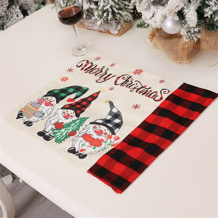 

Daiosportswear Clearance Christmas Decorations Linen Faceless Doll Table Mat Doll Insulation Mat Table Dress Up