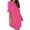 Hot Pink, variant on Miss Dress Fall Clothes Fashion Women's Summer Short Sleeve Loose Casual V Neck Mini Dress