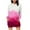 Hot Pink, variant on Women Hooded Sweatshirt Dress Fall Long Sleeve Casual Hoodie Dress Fashion Printed Pullover Dress with Pockets