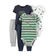 Child of Mine by Carter's Baby Boy Bodysuits & Pants Outfit Set, 5-Piece, Preemie-18 Months