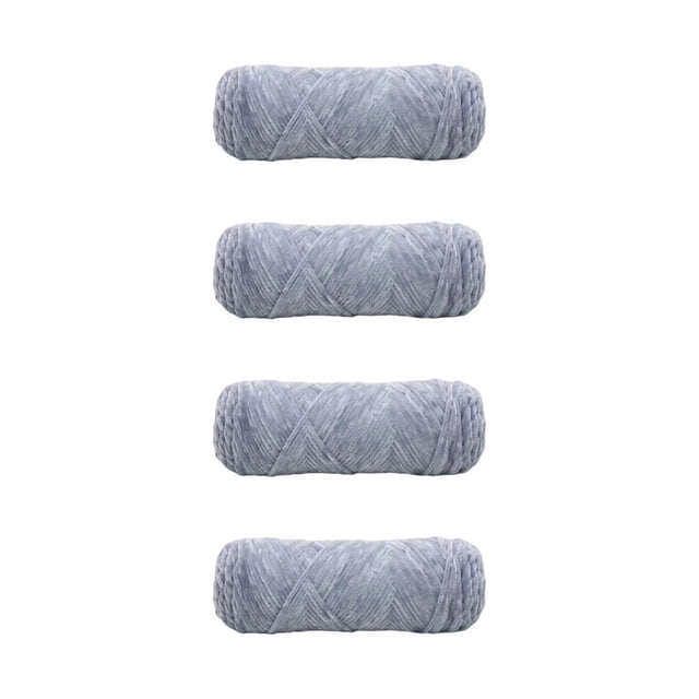 relayinert 4pcs Velvet Yarn Ball Crochet Knitting DIY Roving Scarf Shoes Doll Blanket Thickness Warm Thread