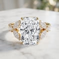 thumbnail image 4 of Rosec Jewels IGI Certified 4 Ct Lab Grown Radiant Cut Diamond Engagement Ring (E-VS1 Quality), 18K Yellow Gold, US 6.50, 4 of 8