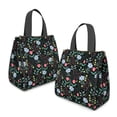 thumbnail image 2 of Pioneer Flower Floral Print Pattern Insulated Lunch Bag for Women & Adults,Large Portable Soft Cooler Lunch Bag,Thermal Food Storage Tote with Pearl Cotton,8.66L,8.75x5.75x9.5 Inch, 2 of 6