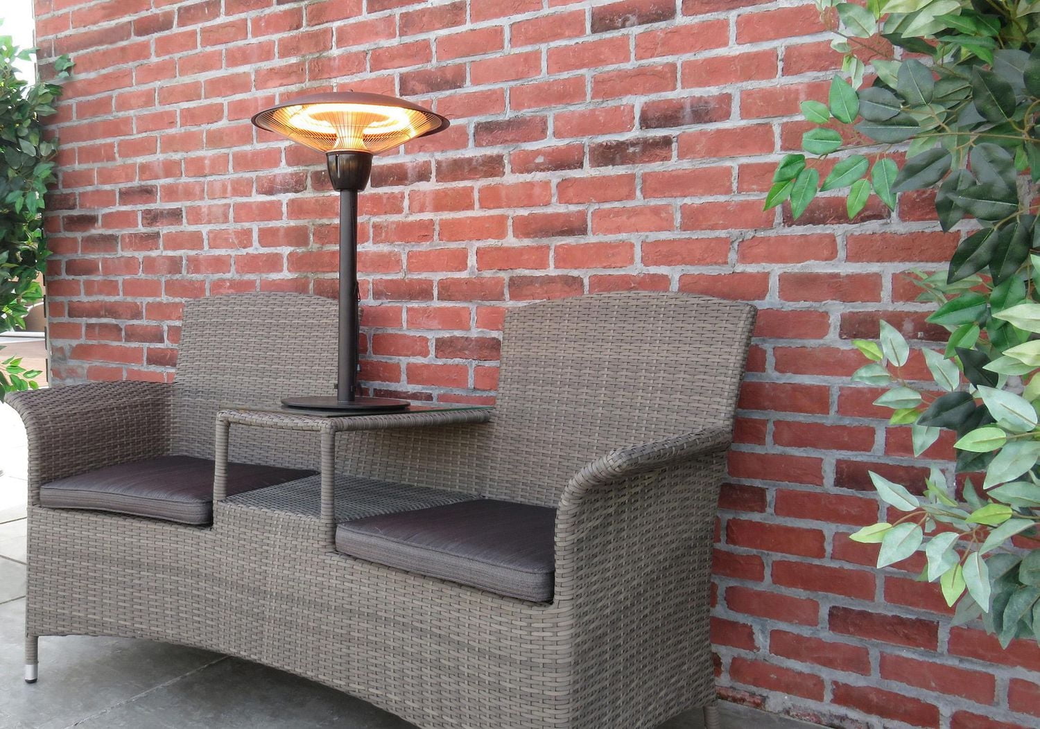 Westinghouse  WES31-1566 Table Top Infrared Electric Outdoor Heater with Durable Matte Black Finish