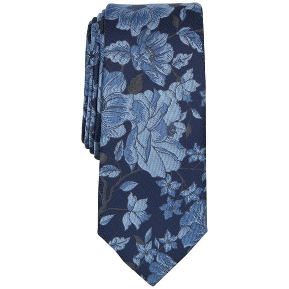 Bar Iii Mens Regular fit Tie Necktie One Size Blue Darlington Floral