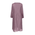 thumbnail image 5 of Heliisoer Robe Décontractée Femme Imprimé Floral Col Rond Sans Manches Ensemble Deux Pièces en Chiffon Uni, 5 of 5