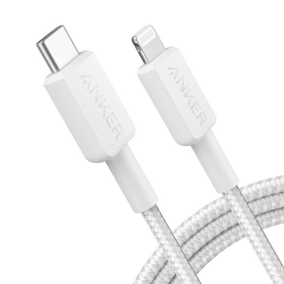 Anker 322 USB-C to Lightning Cable (6ft Braided) White