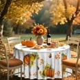 thumbnail image 2 of Round Tablecloth 70 Inch Fall Table Cloths, Spillproof Anti-Shrink Soft and Wrinkle Resistant Table Cover for Kitchen Dinning Tabletop Outdoor, 2 of 6
