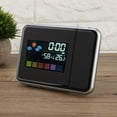 thumbnail image 3 of Dosaele Projection Digital Weather LCD Snooze Alarm Clock Projector Color Display LED Backlight Black, 3 of 8
