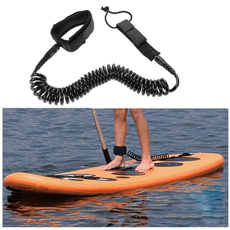 Stand UP Paddle Board Coiled Surfboard Ankle Leash 10FT Surf Board String Rope 