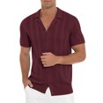 thumbnail image 3 of Iceglad Mens Casual Button Down Shirt Summer Short Sleeve Cuban Vacation Beach Shirts, 3 of 12