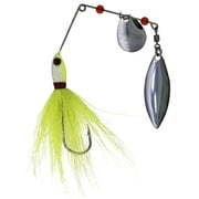Sanhu 1/4oz Bucktail Spinnerbaits 6 Pieces Chartreuse/White