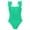 Green, variant on JTieacloth One-Piece Bathing Suit Girls Swimsuit Ruffle Adjustable Straps Bathing Suit Solid Color Ruched Girls Swimwear,Green,9-10 Years