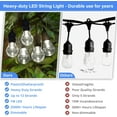 thumbnail image 4 of Luces de cadena para exteriores para patio, fácil instalación, bombillas LED Edison irrompibles de grado comercial, regulables, impermeables IP65, dé rienda suelta a la creatividad en su jardín o, 4 of 7