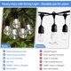 thumbnail image 4 of Cadena de luces para exteriores de grado comercial, resistentes a la intemperie, bombillas E26 irrompibles, cadena de luces conectables para decoración de patio, 48 pies (luz blanca diurna), 4 of 7