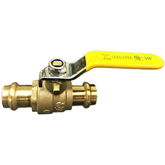 1 1/4" Propress Brass Ball Valve - Press Shut Off Ball Valve with EPDM O-ring Fit Both End For Pex Tubing - Premium Water Stop Shut Off Tool with 1 1/4” In. Connections - Pack of 1