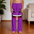 thumbnail image 5 of SGFCWSX Boys Casual Pants Elastic Waist Loose Fit with Pockets Graphic Trousers for Kids Purple Size 9 Years, 5 of 9