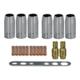 thumbnail image 2 of Metal shamjiam MB15AK MIG Antorchas de soldadura Boquilla de antorcha de soldadura 19 piezas, 2 of 3