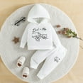 thumbnail image 3 of GYRATEDREAM Infant Baby Boy 2 Piece Outfits Toddler Letter Print Hoodie Sweatshirt Top and Jogger Pants Set Fall Winter Clothes for 3-24 Months, 3 of 4