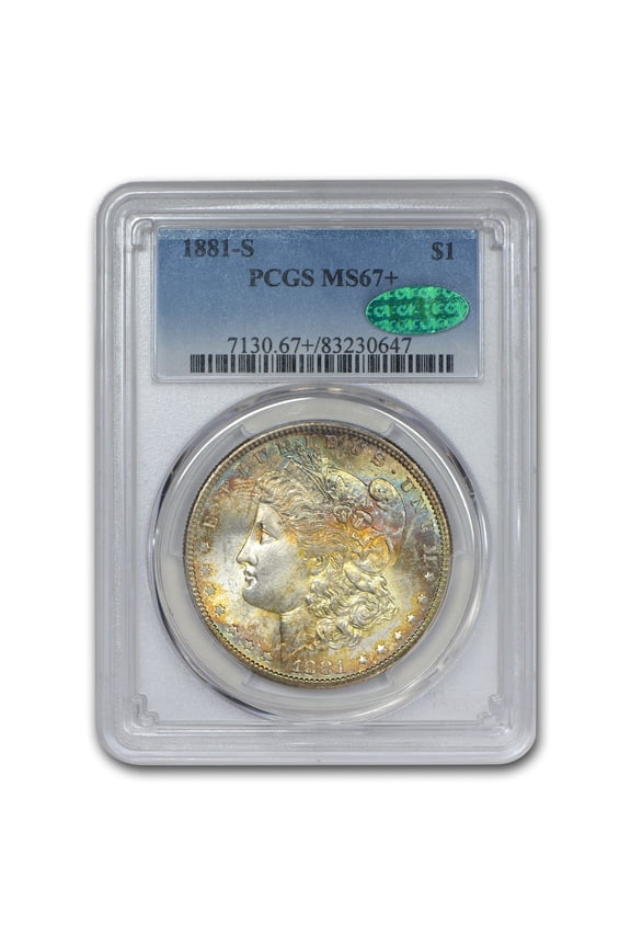 1881-S Morgan Dollar MS-67+ PCGS CAC (Beautiful Toning)