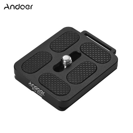 Andoer PU-50H Quick Release QR Plate with Attachment Loop for Arca Swiss Tripod Ball