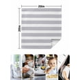 thumbnail image 4 of Grey Stripe Cloth Napkins Set of 4 Reusable Dinner Napkins, Modern Simple Geometric White Striped Cocktail Napkin Washable Table Napkins for Wedding/Holiday Party/Baby Shower 20"x20", 4 of 7