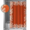 thumbnail image 3 of Extra Long Shower Curtain 72x84 Inch, Coastal Coral Shower Curtain Waterproof Bathroom Decor Orange White Ocean Marine Nautical Beach Fabric Bath Curtain Set Accessories with Hooks, 3 of 6