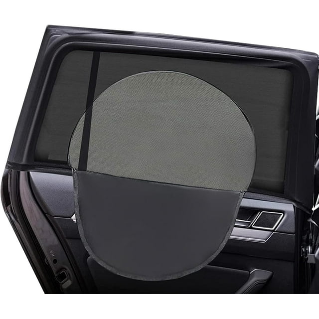 Yazoeia 2PCS Car Window Shade, 23.6"×20" Zipper Breathable Mesh Side Window Sun Shades Covers, Glare and UV Rays Protection for Baby, Auto Camping Privacy Sun Protector Fits Most Cars CJC912-115271