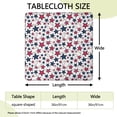 thumbnail image 2 of Red White Blue Baseballs and Stars Pattern Square Fitted Tablecloth with Elastic Edge,Square Table Cover,Washable Elastic Table Cover for Home Kitchen Party Decor 36"x36", 2 of 6