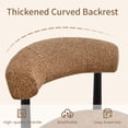 thumbnail image 5 of Usaint Mid Century Modern Dining Chairs Set of 4 Upholstered Fabric Kitchen Chairs with Solid Wood Legs for Dining Room Bedroom Study,Orange, 5 of 7