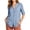 *Dark Blue, variant on VBVC Women's Striped V-Neck Button Down Shirt , Ladies' Roll Up Sleeve Casual Blouse , Business Casual Work Tunic Top For Women,Black,S-2XL