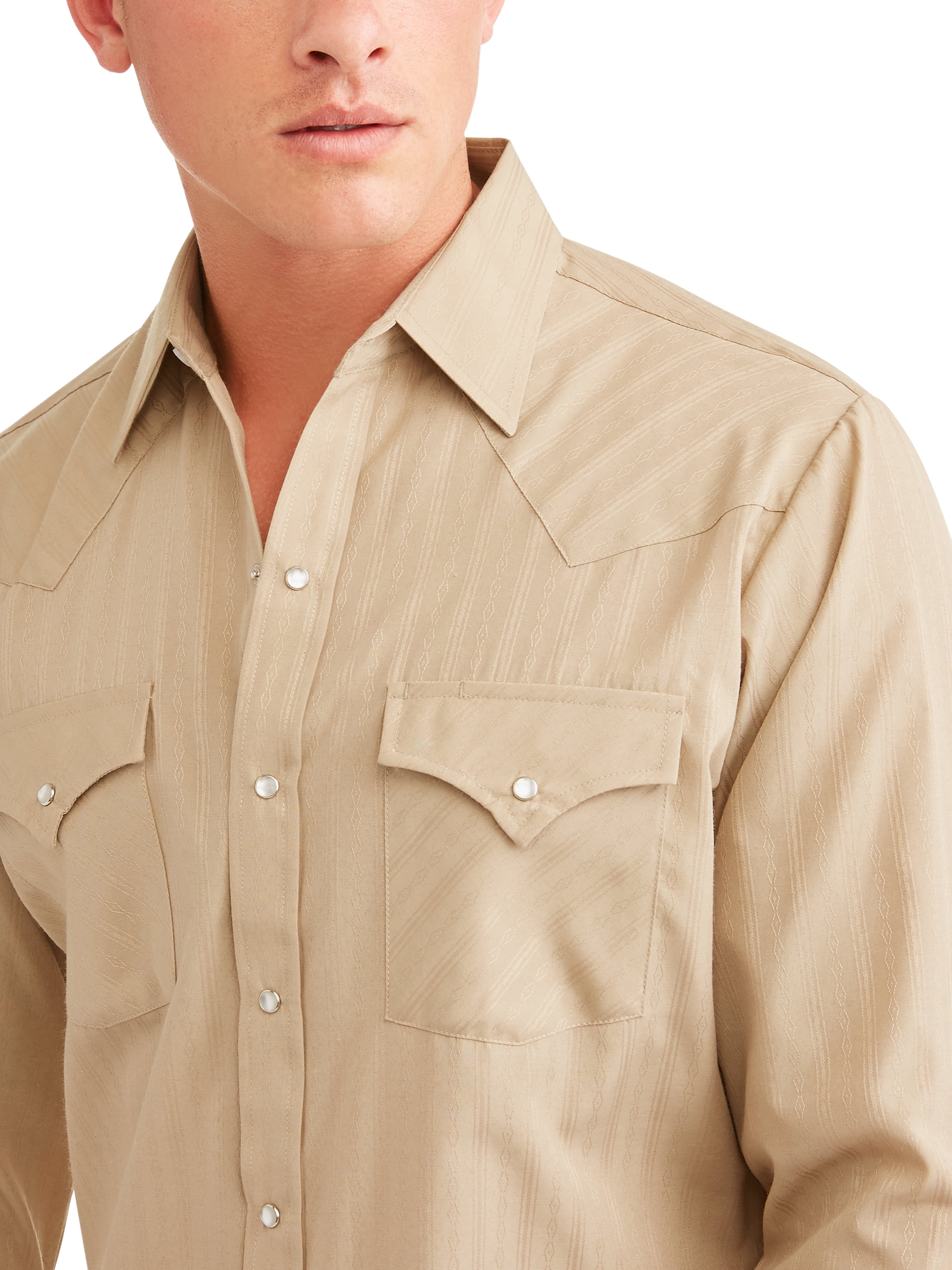 Ely Cattleman Men's Long Sleeve Tone on Tone Western